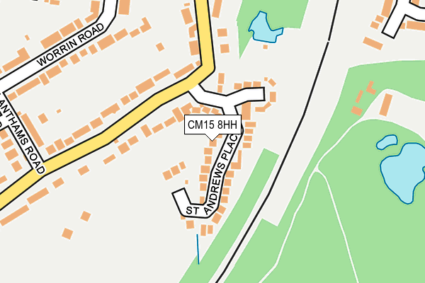 CM15 8HH map - OS OpenMap – Local (Ordnance Survey)