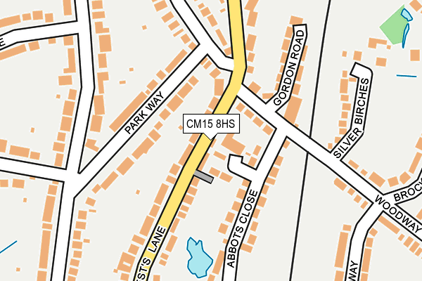 CM15 8HS map - OS OpenMap – Local (Ordnance Survey)