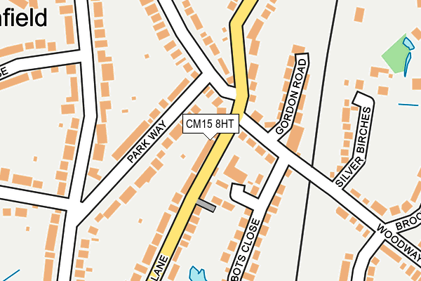 CM15 8HT map - OS OpenMap – Local (Ordnance Survey)