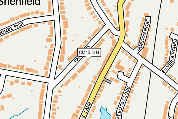 CM15 8LH map - OS OpenMap – Local (Ordnance Survey)
