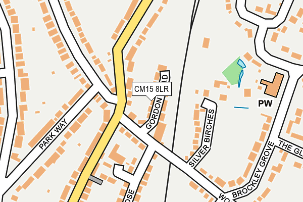 CM15 8LR map - OS OpenMap – Local (Ordnance Survey)
