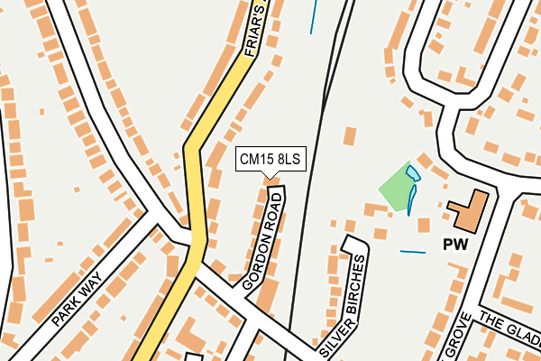 CM15 8LS map - OS OpenMap – Local (Ordnance Survey)