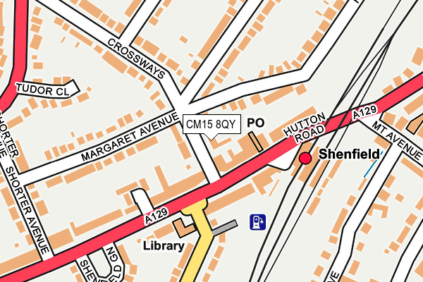 CM15 8QY map - OS OpenMap – Local (Ordnance Survey)