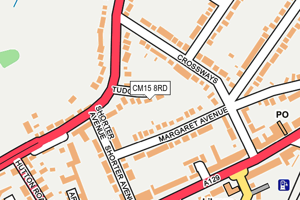 CM15 8RD map - OS OpenMap – Local (Ordnance Survey)