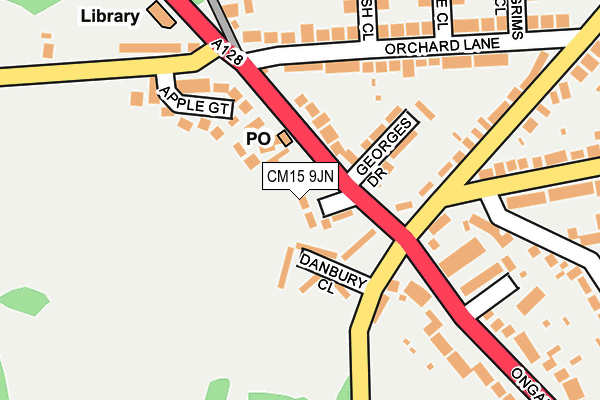 CM15 9JN map - OS OpenMap – Local (Ordnance Survey)