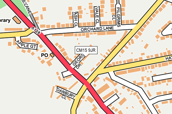CM15 9JR map - OS OpenMap – Local (Ordnance Survey)