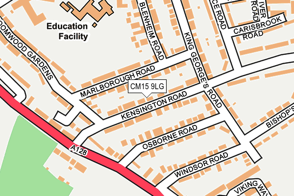 CM15 9LG map - OS OpenMap – Local (Ordnance Survey)