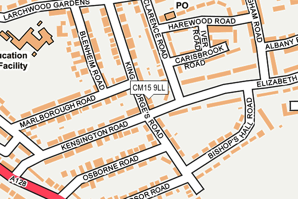 CM15 9LL map - OS OpenMap – Local (Ordnance Survey)