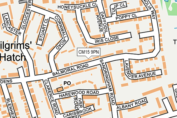 CM15 9PN map - OS OpenMap – Local (Ordnance Survey)