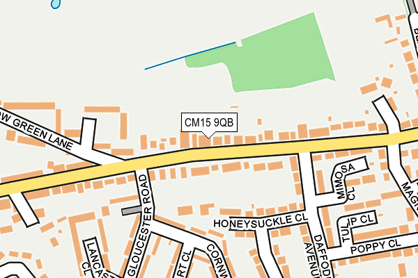 CM15 9QB map - OS OpenMap – Local (Ordnance Survey)