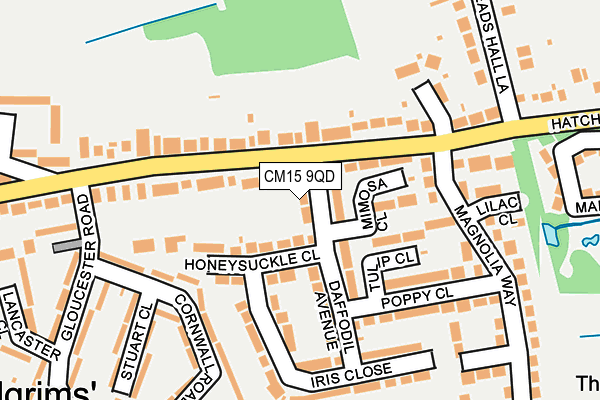 CM15 9QD map - OS OpenMap – Local (Ordnance Survey)