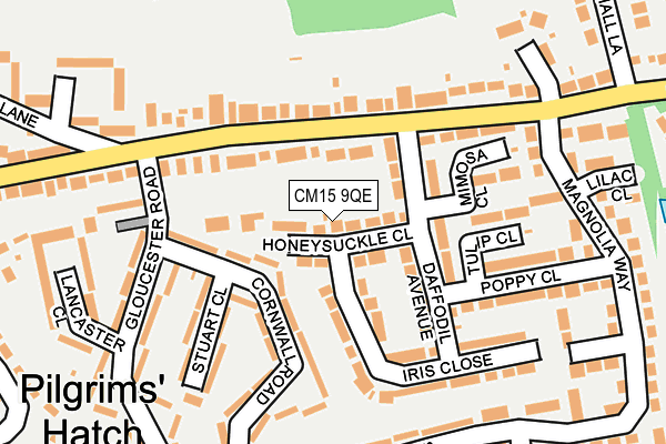 CM15 9QE map - OS OpenMap – Local (Ordnance Survey)