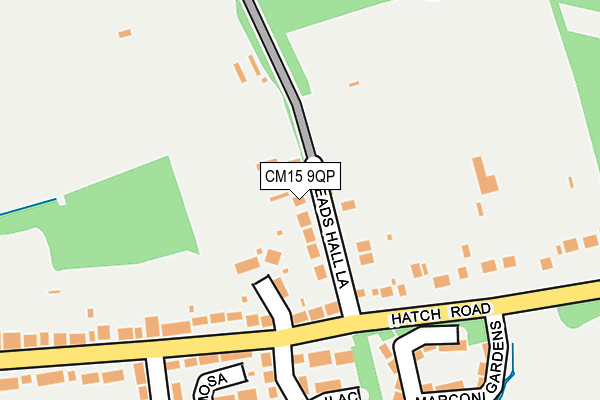 CM15 9QP map - OS OpenMap – Local (Ordnance Survey)
