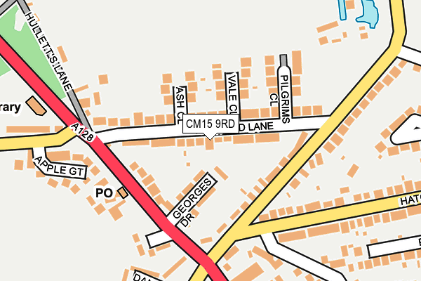 CM15 9RD map - OS OpenMap – Local (Ordnance Survey)
