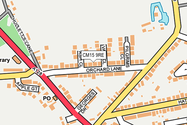 CM15 9RE map - OS OpenMap – Local (Ordnance Survey)