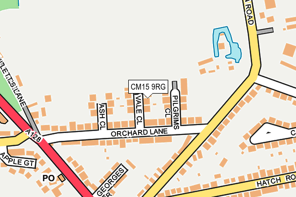 CM15 9RG map - OS OpenMap – Local (Ordnance Survey)