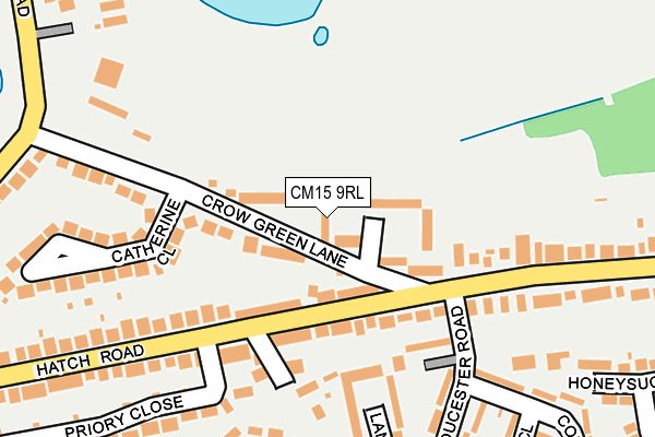 CM15 9RL map - OS OpenMap – Local (Ordnance Survey)