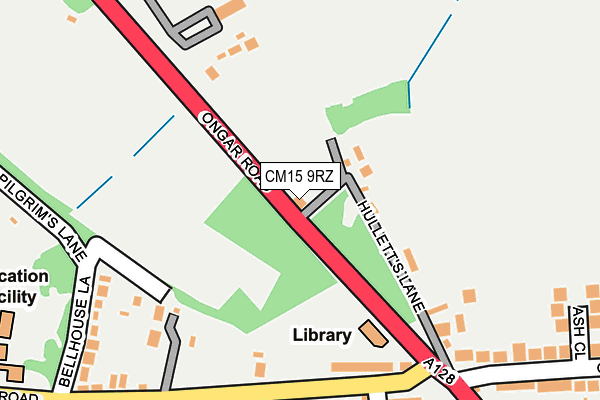CM15 9RZ map - OS OpenMap – Local (Ordnance Survey)