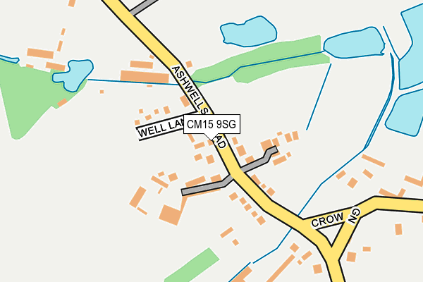 CM15 9SG map - OS OpenMap – Local (Ordnance Survey)
