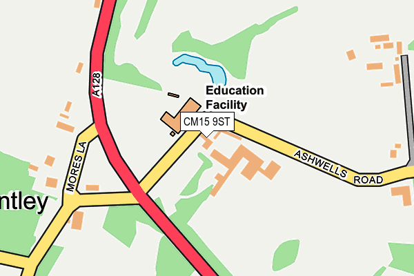 CM15 9ST map - OS OpenMap – Local (Ordnance Survey)