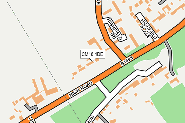 CM16 4DE map - OS OpenMap – Local (Ordnance Survey)