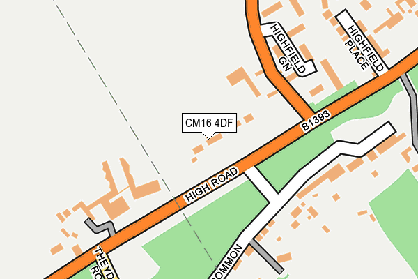 CM16 4DF map - OS OpenMap – Local (Ordnance Survey)