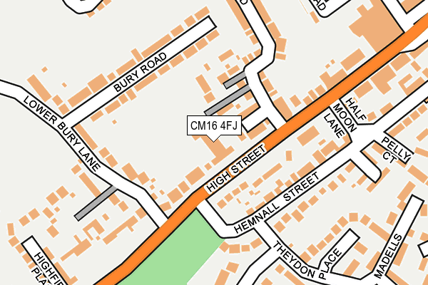 CM16 4FJ map - OS OpenMap – Local (Ordnance Survey)