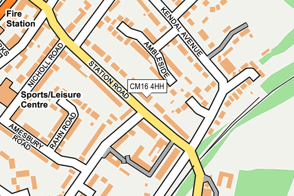 CM16 4HH map - OS OpenMap – Local (Ordnance Survey)