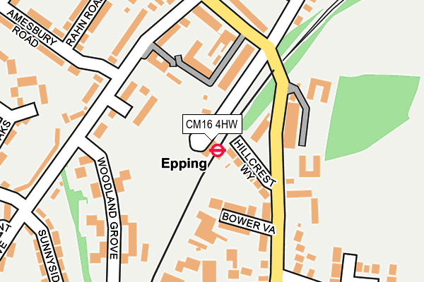 CM16 4HW map - OS OpenMap – Local (Ordnance Survey)