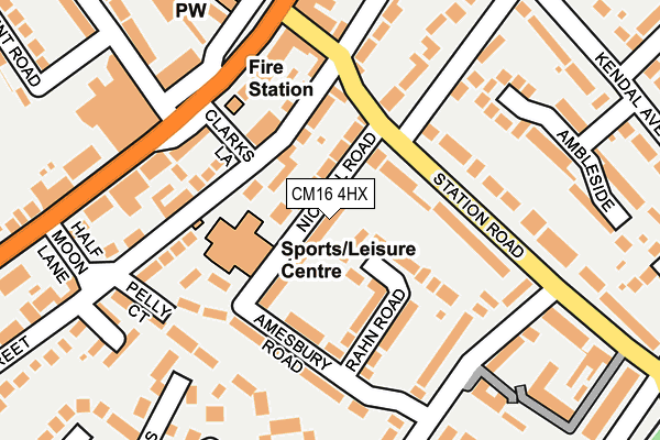 CM16 4HX map - OS OpenMap – Local (Ordnance Survey)