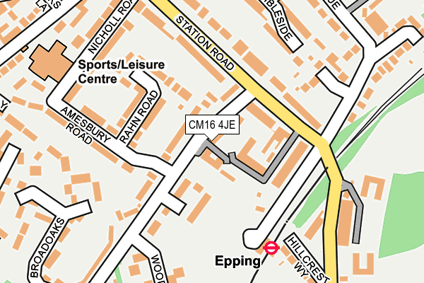 CM16 4JE map - OS OpenMap – Local (Ordnance Survey)