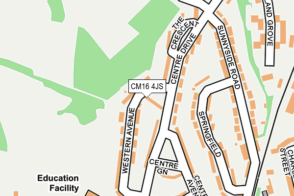 CM16 4JS map - OS OpenMap – Local (Ordnance Survey)