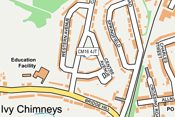 CM16 4JT map - OS OpenMap – Local (Ordnance Survey)