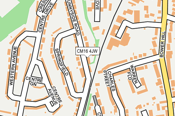 CM16 4JW map - OS OpenMap – Local (Ordnance Survey)