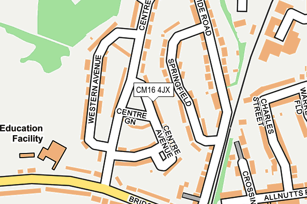 CM16 4JX map - OS OpenMap – Local (Ordnance Survey)