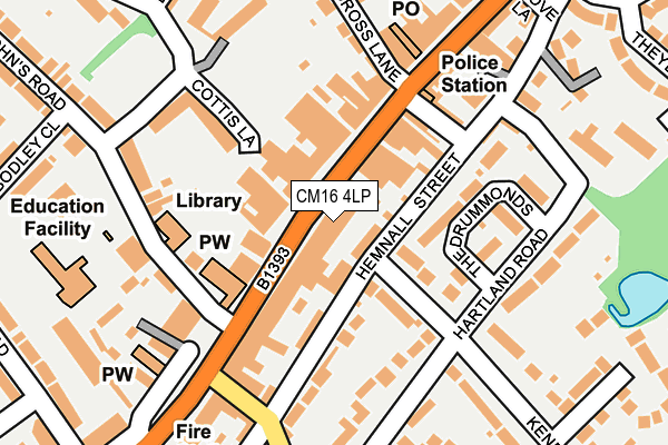 CM16 4LP map - OS OpenMap – Local (Ordnance Survey)
