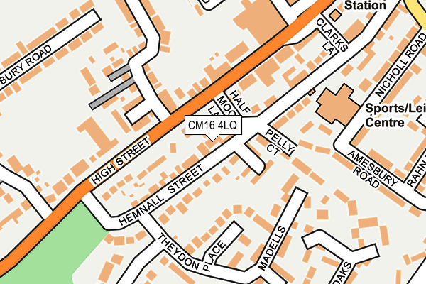 CM16 4LQ map - OS OpenMap – Local (Ordnance Survey)