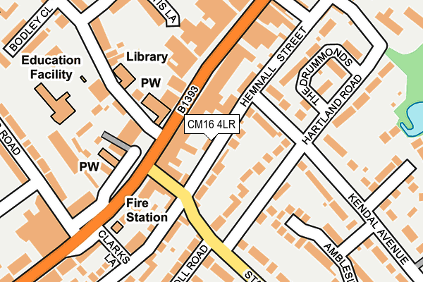 CM16 4LR map - OS OpenMap – Local (Ordnance Survey)
