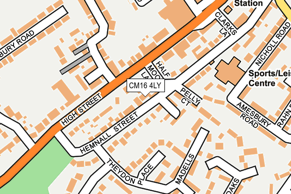 CM16 4LY map - OS OpenMap – Local (Ordnance Survey)