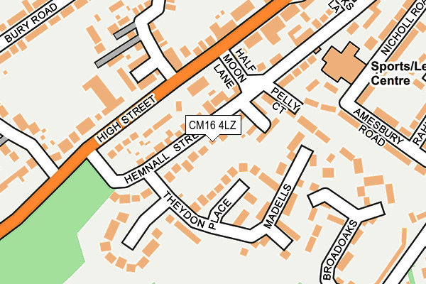 CM16 4LZ map - OS OpenMap – Local (Ordnance Survey)