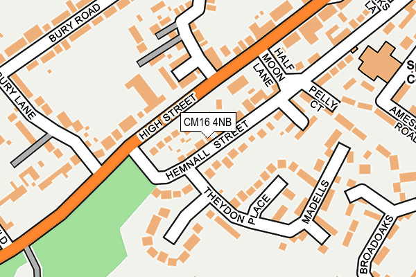 CM16 4NB map - OS OpenMap – Local (Ordnance Survey)