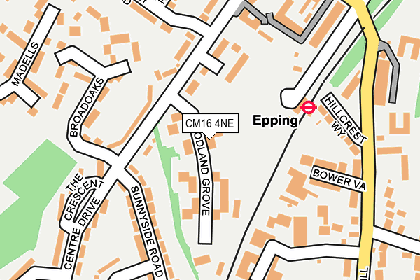 CM16 4NE map - OS OpenMap – Local (Ordnance Survey)