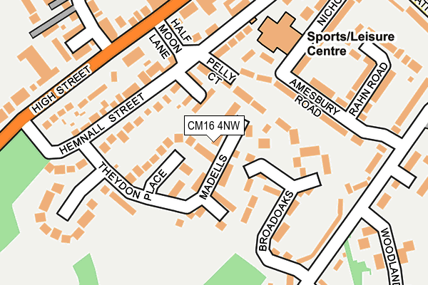CM16 4NW map - OS OpenMap – Local (Ordnance Survey)