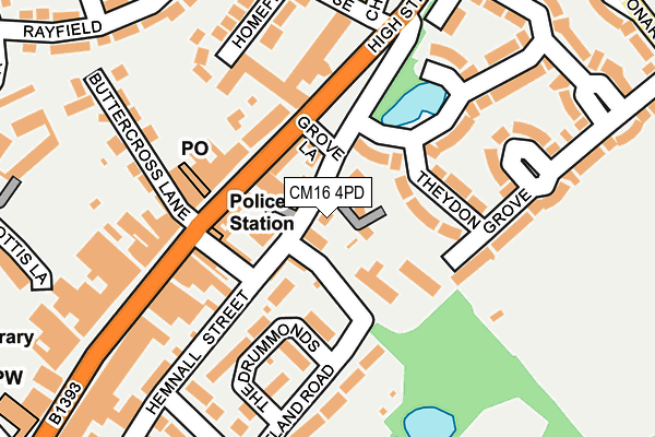 CM16 4PD map - OS OpenMap – Local (Ordnance Survey)