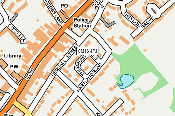 CM16 4PJ map - OS OpenMap – Local (Ordnance Survey)