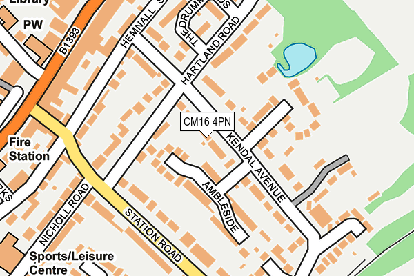 CM16 4PN map - OS OpenMap – Local (Ordnance Survey)