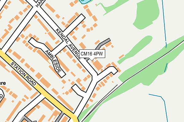 CM16 4PW map - OS OpenMap – Local (Ordnance Survey)