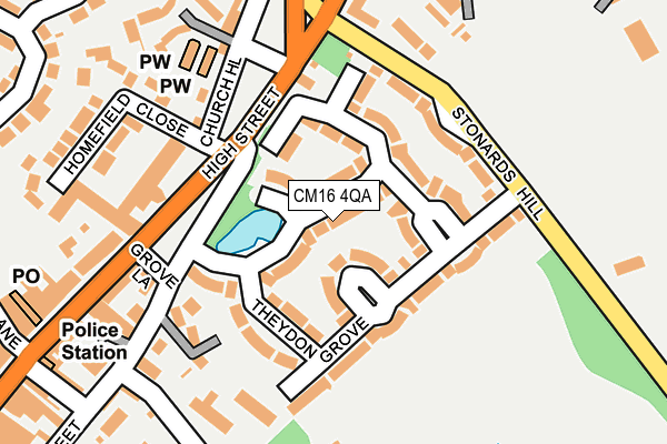 CM16 4QA map - OS OpenMap – Local (Ordnance Survey)