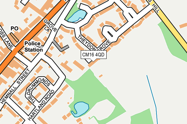 CM16 4QD map - OS OpenMap – Local (Ordnance Survey)