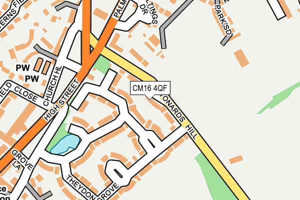 CM16 4QF map - OS OpenMap – Local (Ordnance Survey)